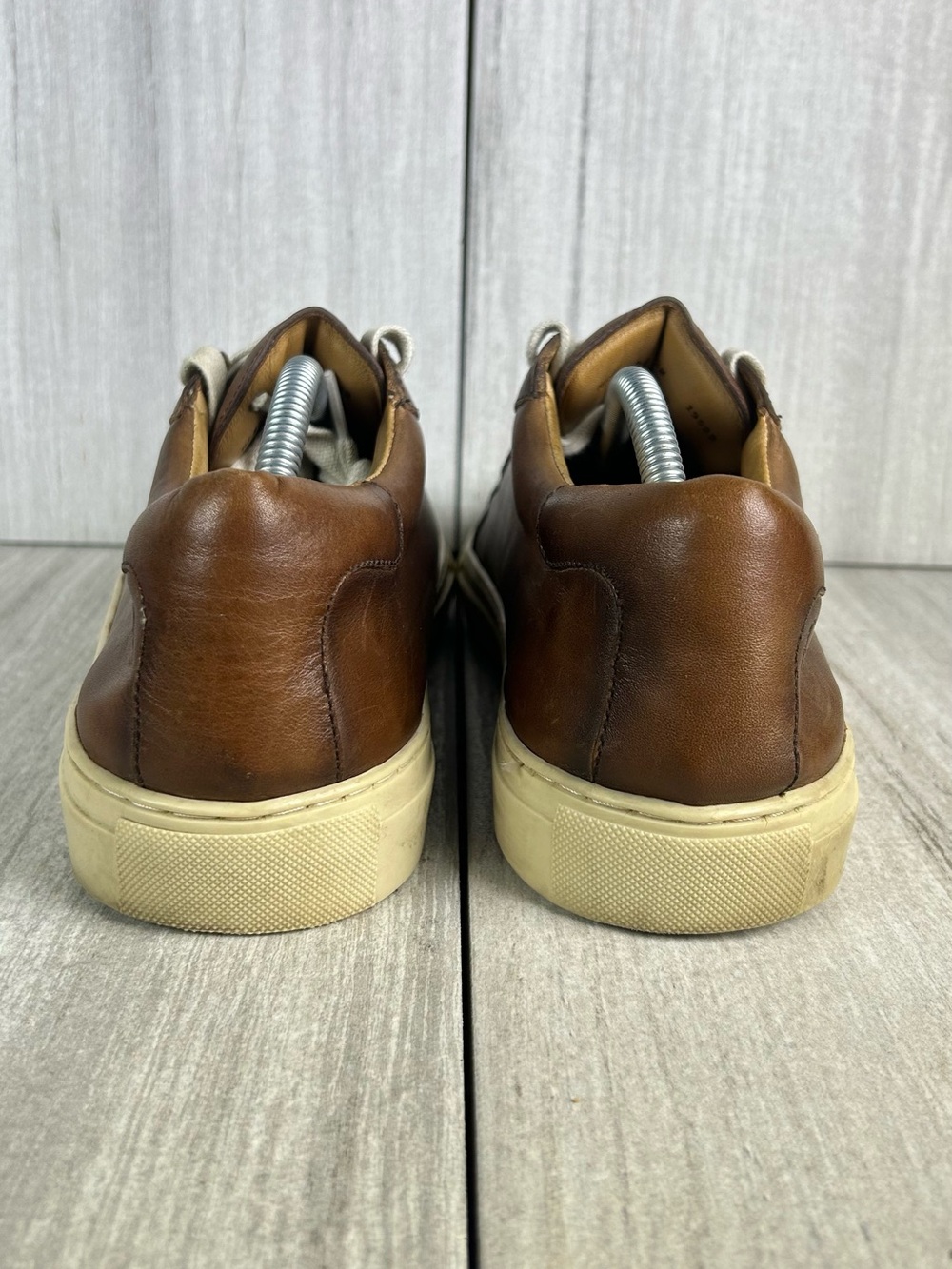 Peter Millar Brown Leather Casual Lace Up Sneaker Dress Shoe Men’s Size 10.5 - Picture 8 of 11
